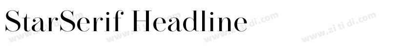 StarSerif Headline字体转换